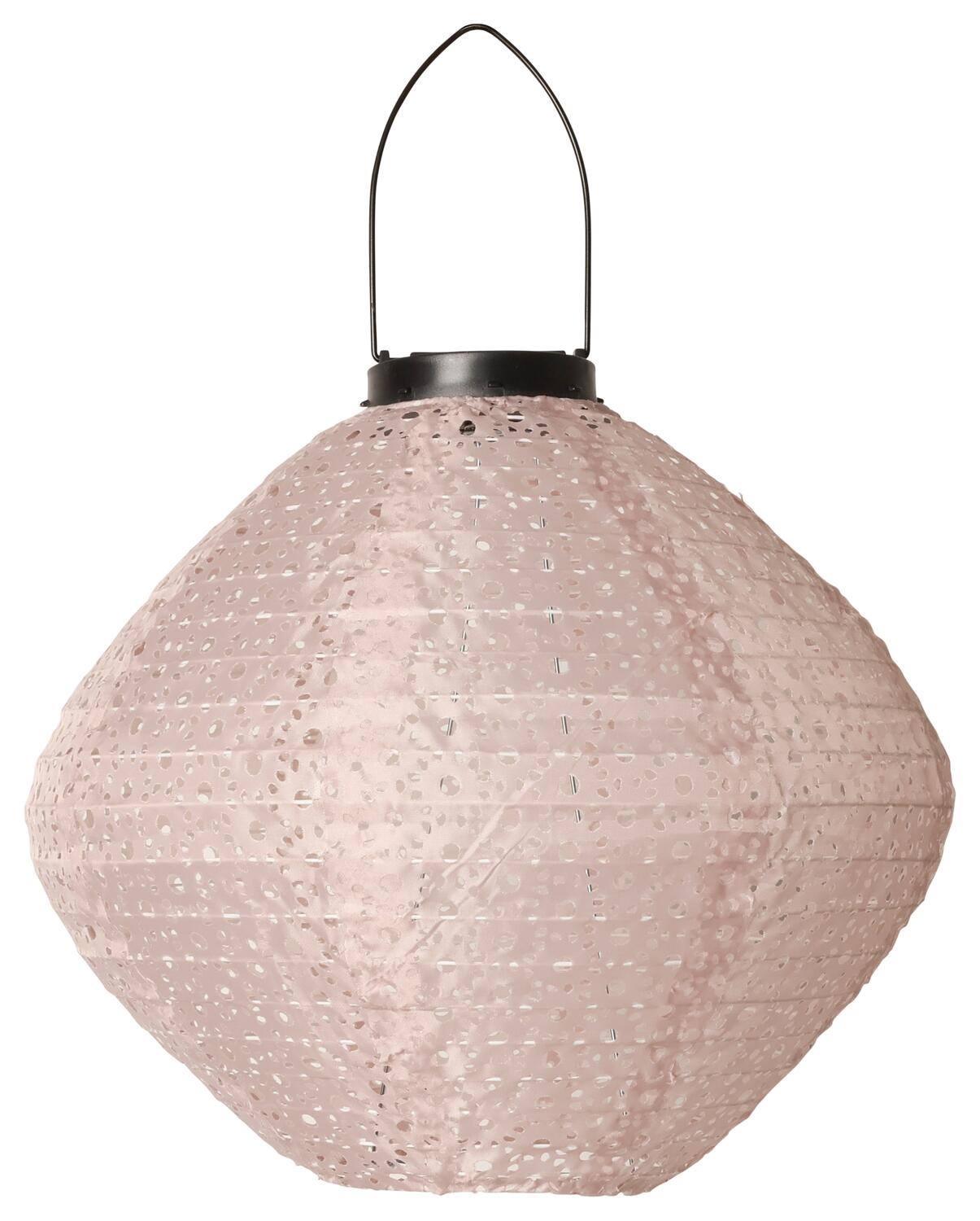 Lanterne m/solar, snurretop - rosa